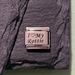 I ♥️ My Rottie Italian Charm Bracelet Link